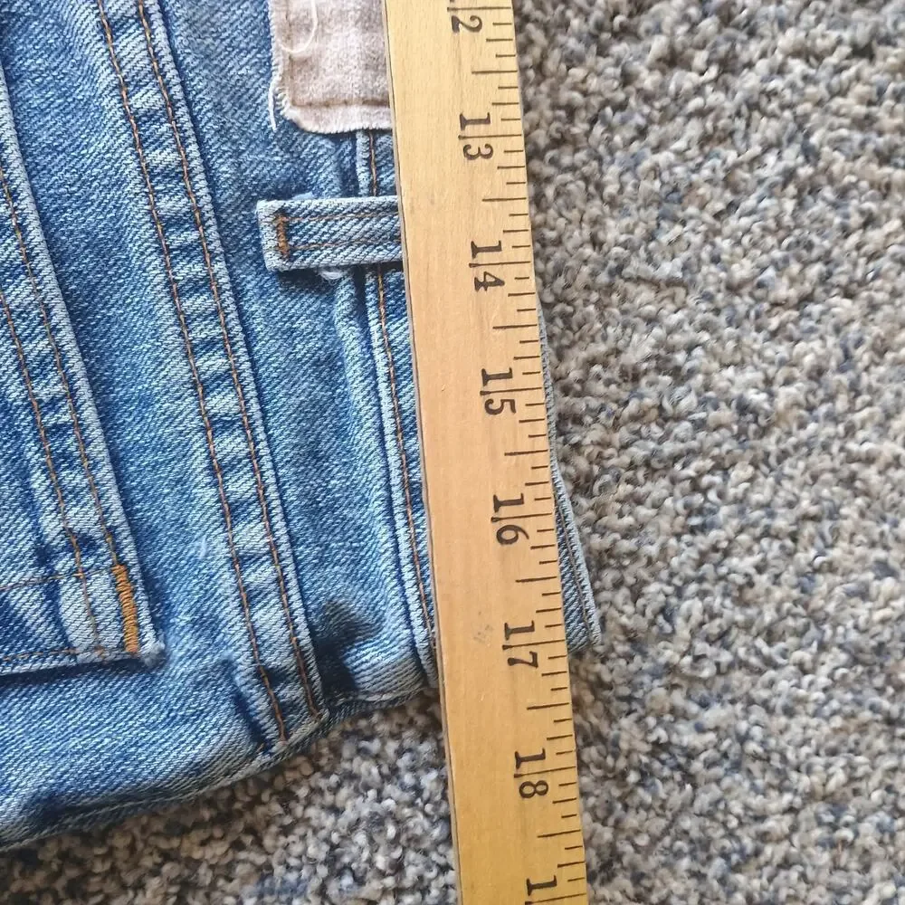 Levi's Orange Tab Vintage Faded Denim Jean Shorts Jorts 34x3.5 Raw Hem Western